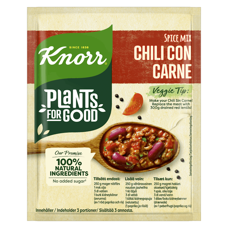 Ark baggrund Slikke Knorr Spice Mix Chili Con Carne 47 g - 16.95 kr