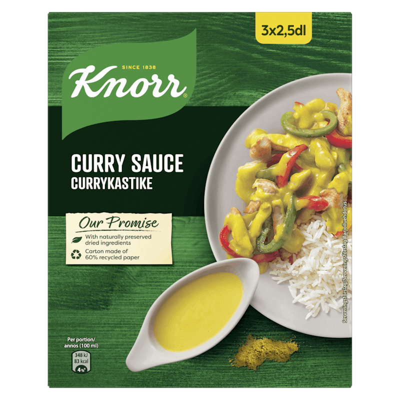 Knorr Curry Sauce 3 x 2,5 dl