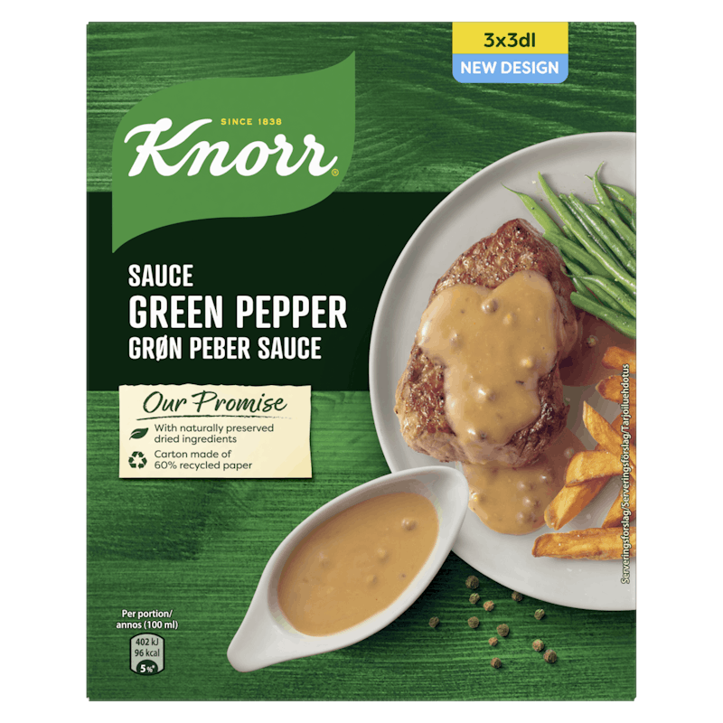 Knorr Green Pepper Sauce 3 x 3 dl