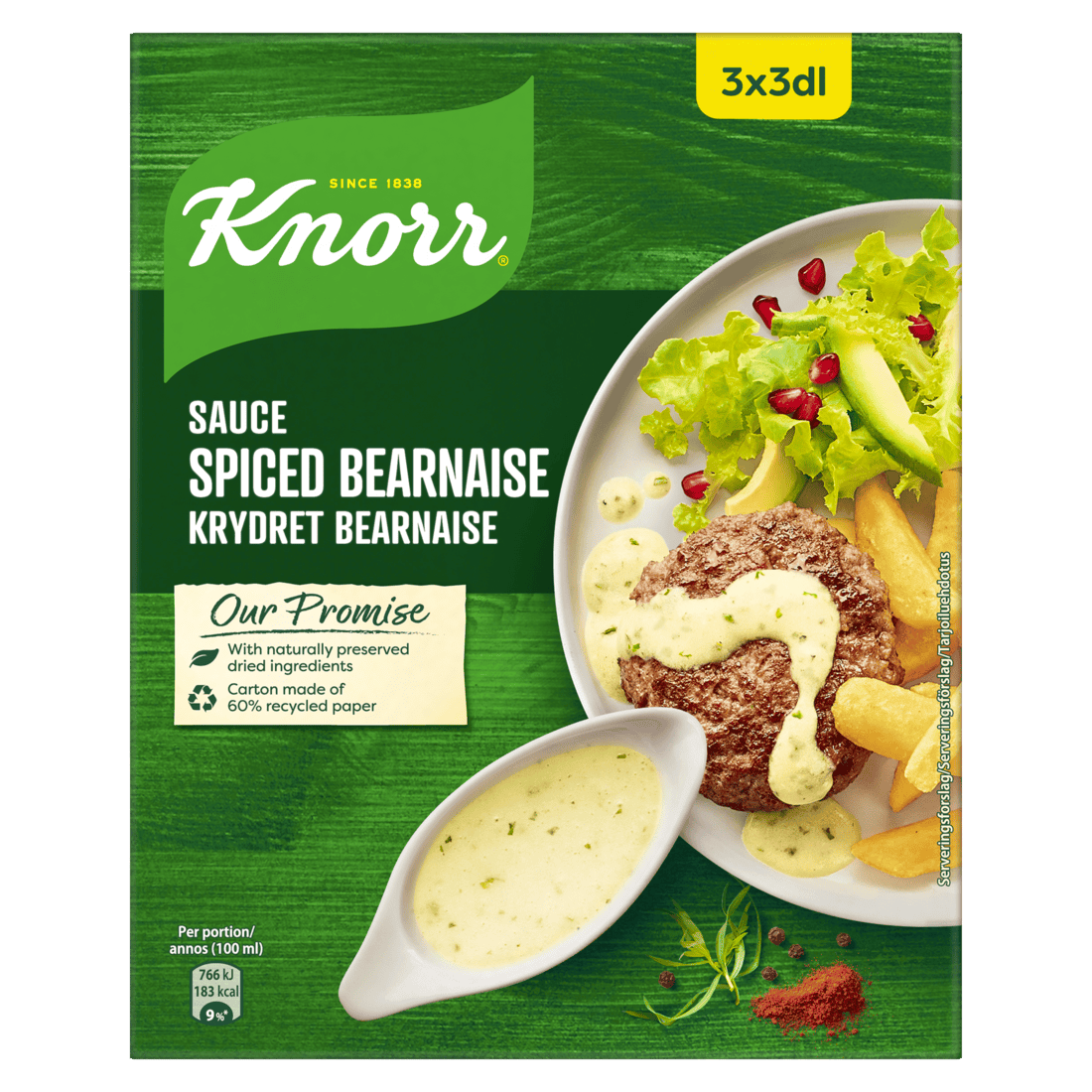 Knorr Spicy Bearnaise Sauce 3 x 3 dl 20.85 kr