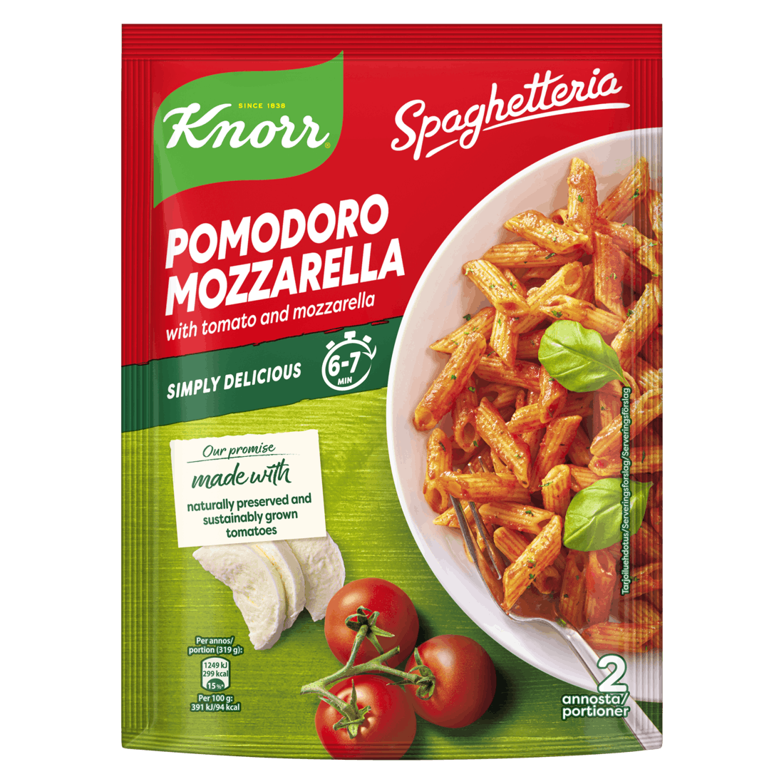 Knorr Spaghetteria Pomodoro Mozzarella 163 g –  €