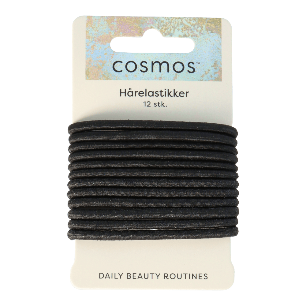 Cosmos Hair Elastics Black With Glitter 6 pcs £1.99
