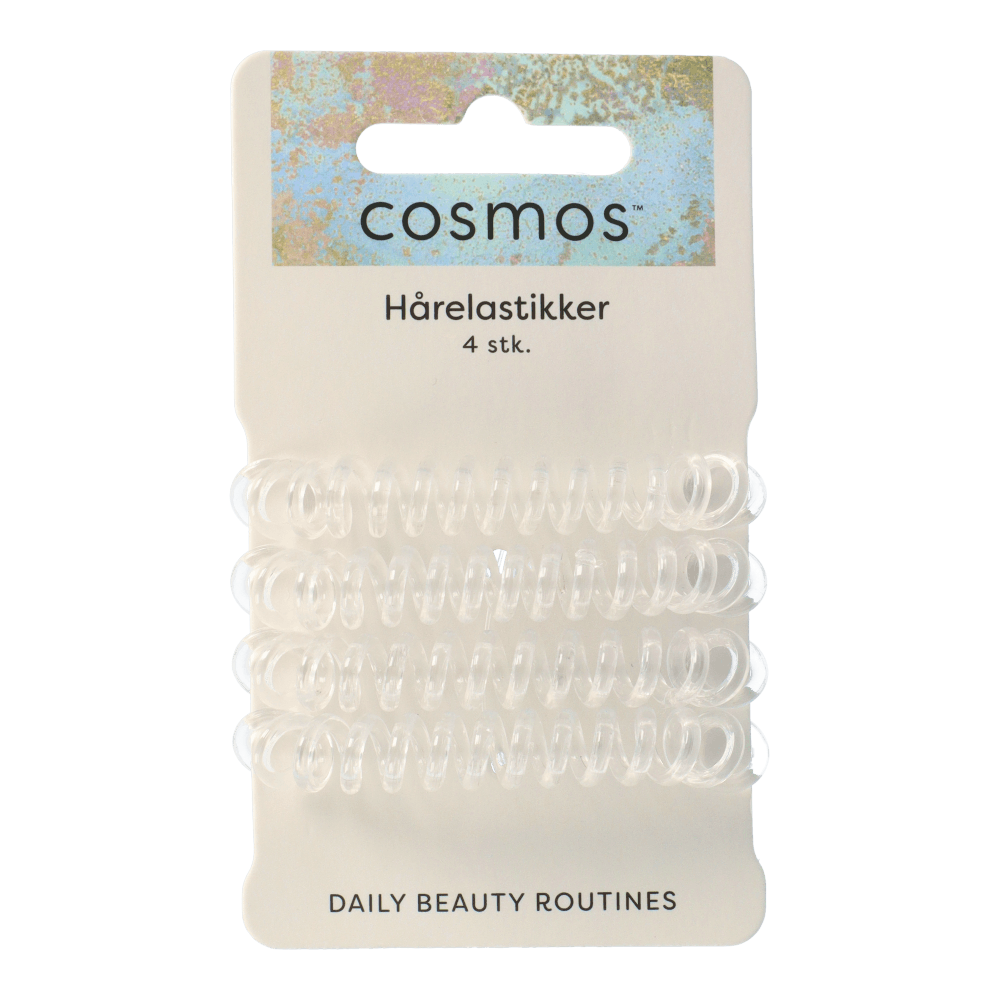 Cosmos Hair Elastics Transparent 4 pcs - £1.99