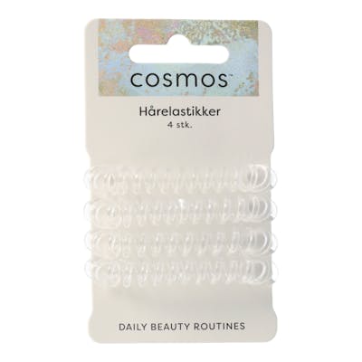 Cosmos Hair Elastics Transparent 4 stk