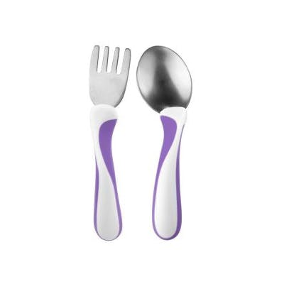 Bambino My First Spoon & Fork Purple 2 st