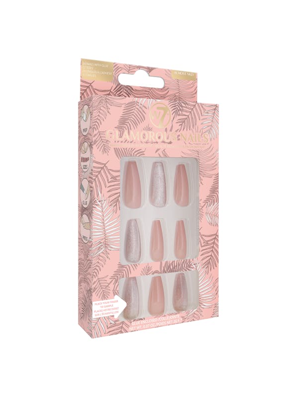 W7 Glamorous Nails Stick On Nails Almost Naked 1 st