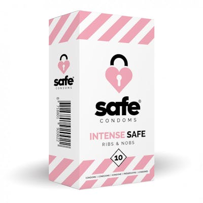 SAFE Condoms Ribs &amp; Nobs 10 st