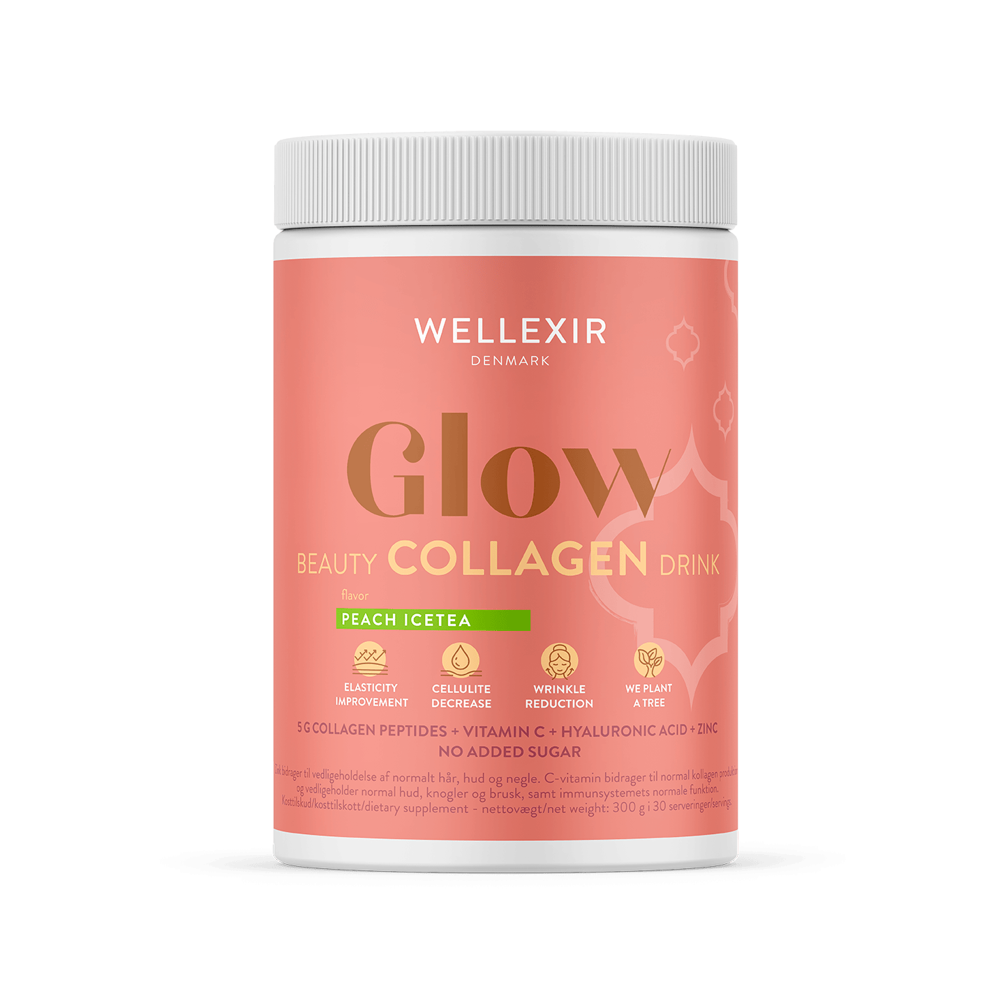 Wellexir Glow Beauty Collagen Drink Peach Ice Tea 300 g