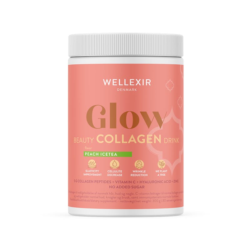 Wellexir Glow Beauty Collagen Drink Peach Ice Tea 300 g