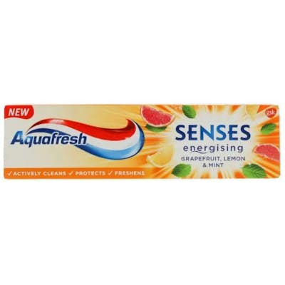 Aquafresh Senses Energising Grapefruit, Lemon & Mint Toothpaste 75 ml