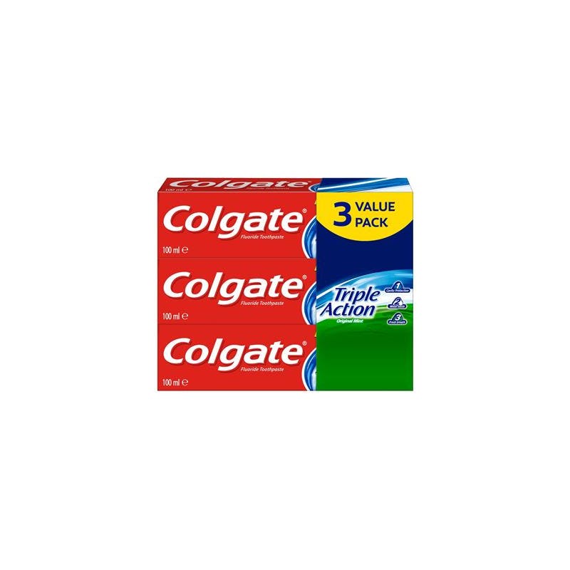 Colgate Triple Action Toothpaste 3 x 100 ml