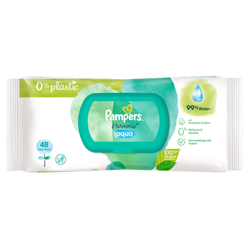 Pampers Harmonie Aqua Baby Wipes 48 pcs