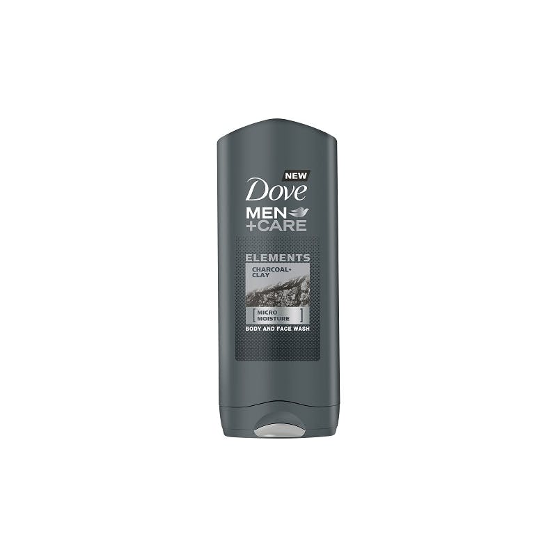 Dove Men + Care Elements Charcoal + Clay Body &amp; Face Wash 400 ml
