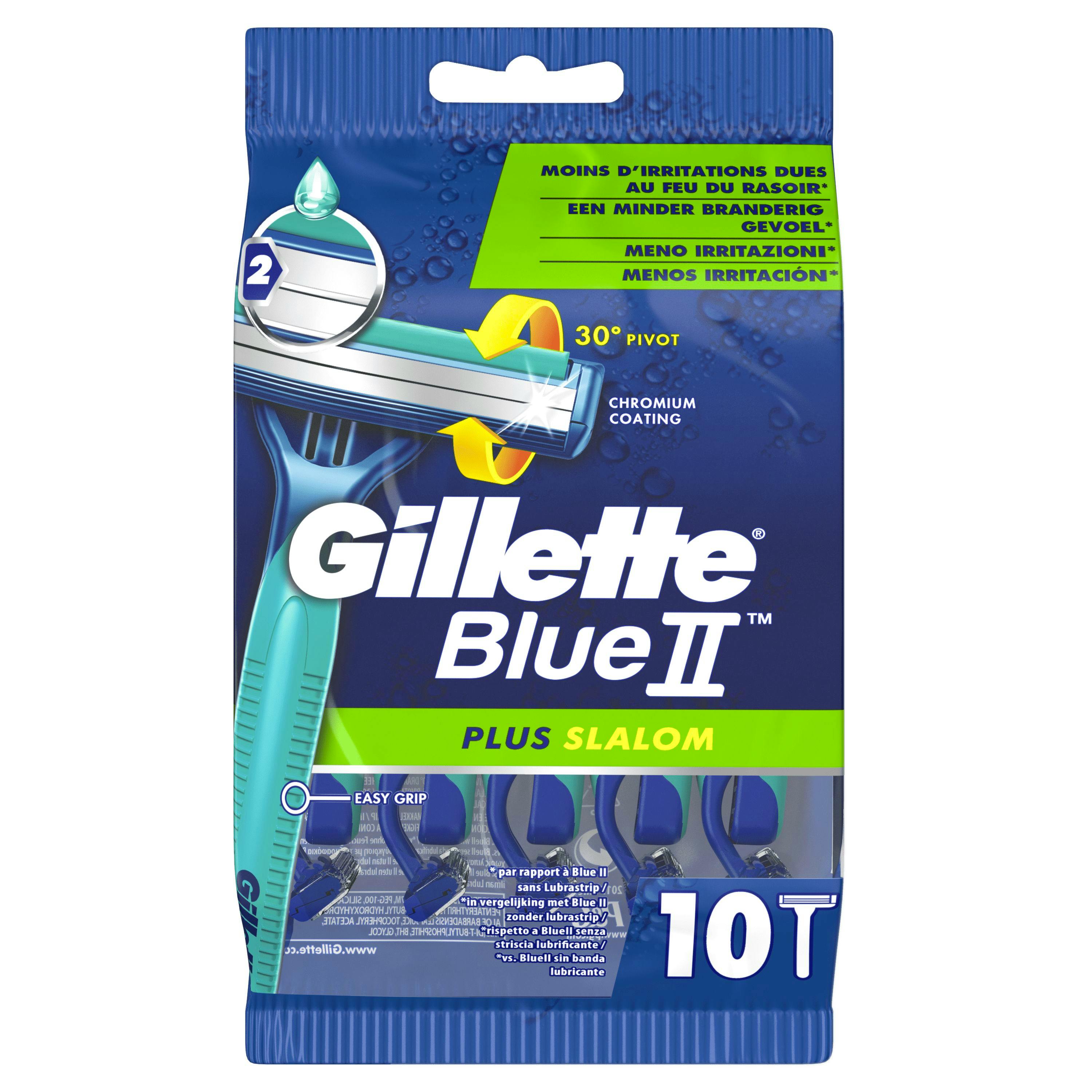 Gillette Blue II Plus Slalom Disposable Razors 10 st