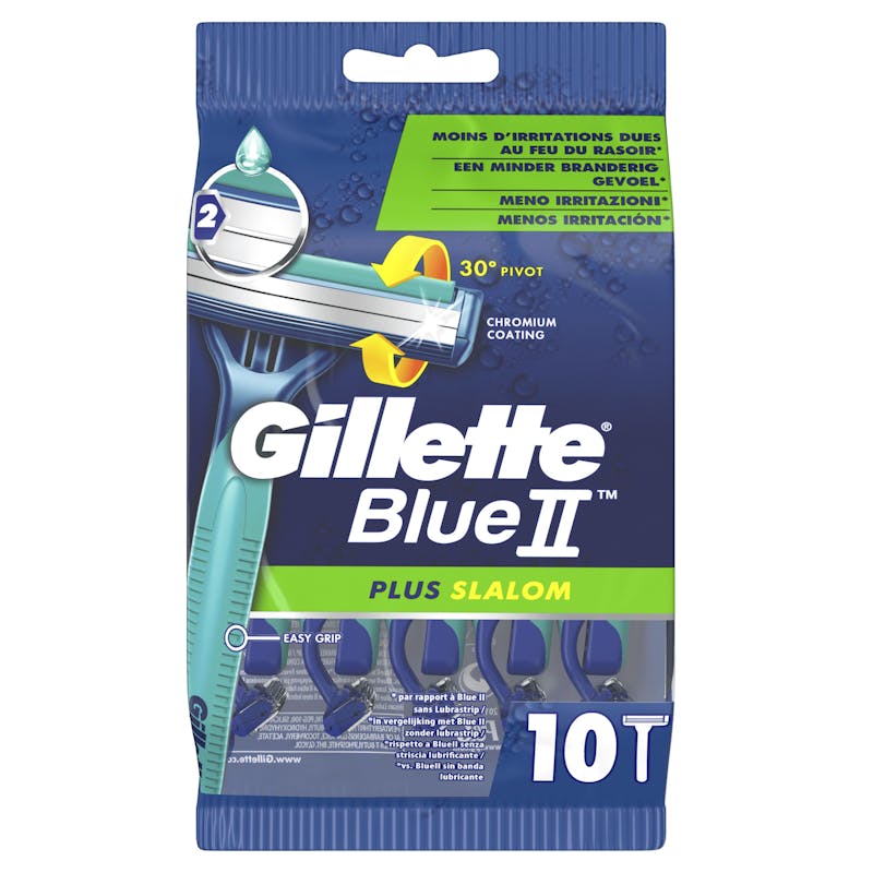 Gillette Blue II Plus Slalom Disposable Razors 10 stk