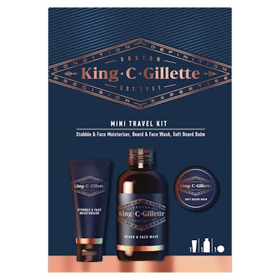 King C. Gillette Mini Travel Kit 30 ml + 60 ml + 25 ml