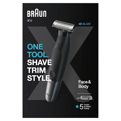 Braun Series XT5 XT5100 Black/Metallic Silver Hair & Beard Trimmer 1 st