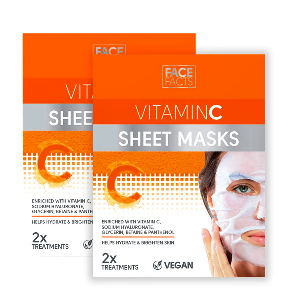 Face Facts Vitamin C Sheet Masks 2 x 2 pcs