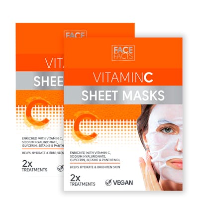 Face Facts Vitamin C Sheet Masks 2 x 2 st