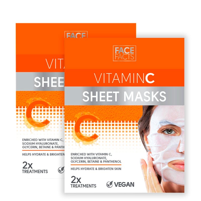 Face Facts Vitamin C Sheet Masks 2 x 2 kpl