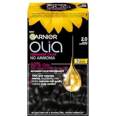 Garnier Olia Midnight Permanent Hair Color 2.0 Black Diamond 1 st