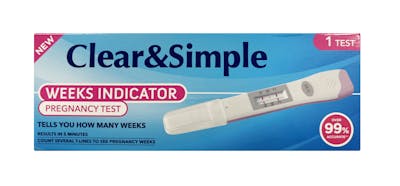 Clear &amp; Simple  Weeks Indicator Pregnancy Test 1 pcs