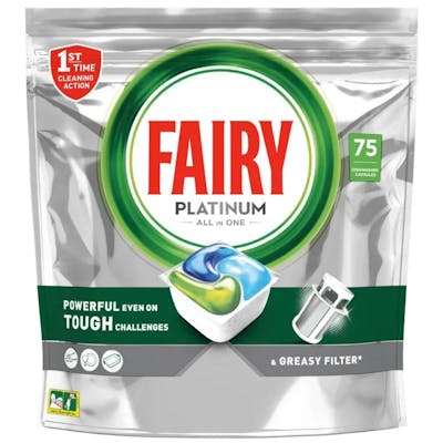 Fairy Platinum All in One Dishwasher Tablets 75 stk