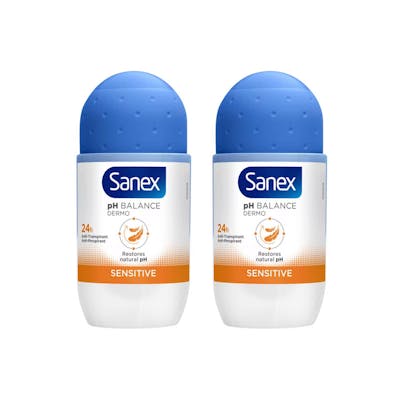 Sanex Dermo Sensitive Roll On 2 x 50 ml