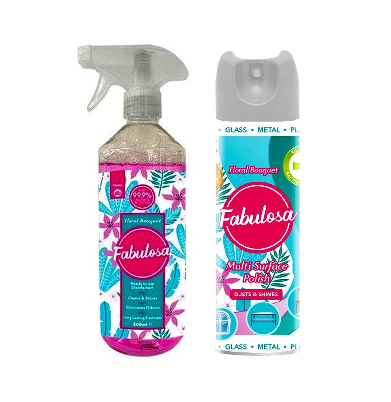 Fabulosa Disinfectant Spray& Multi Surface Polish Floral Bouquet 500 ml