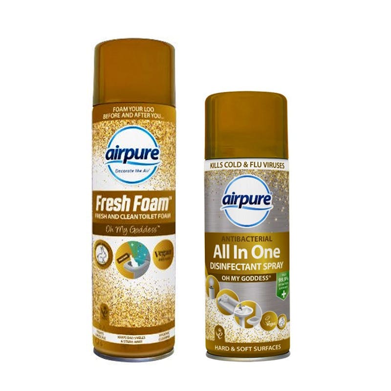 Airpure All In One Disinfectant Spray &amp; Fresh Foam Oh My Goddess 450 ml + 500 ml