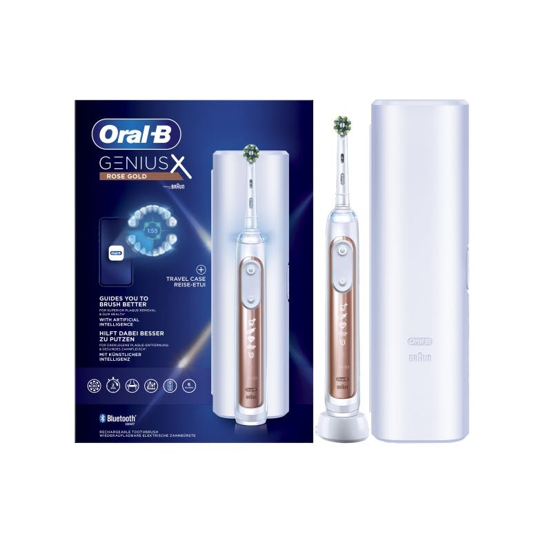 Oral-B Genius X Electric Toothbrush Rose Gold 1 stk