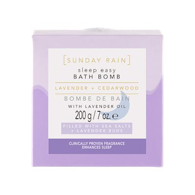 Sunday Rain Sleep Easy Bath Bomb Lavender + Cedarwood 200 g
