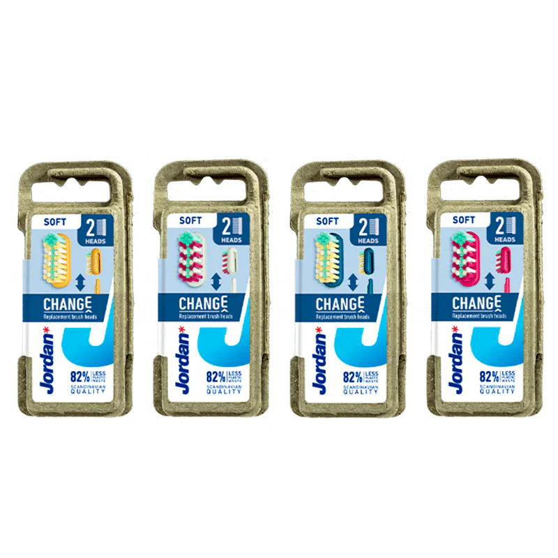 Jordan Change Toothbrush Refill Soft Assorted 2 pcs