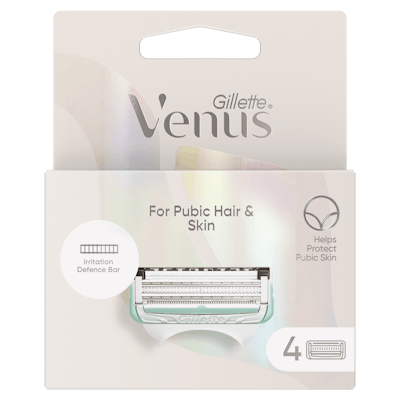 Gillette Venus For Pubic Hair &amp; Skin 4 kpl