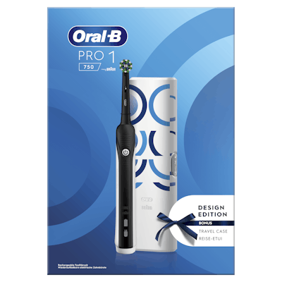 Oral-B Pro 1 750 Electric Toothbrush Black 1 stk