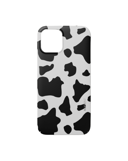 Nudient Thin Print iPhone 12/Pro Moo White/Black 1 stk