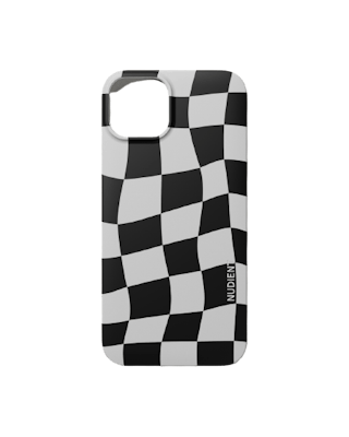 Nudient Thin Print iPhone 13 Checkered White/Black 1 stk