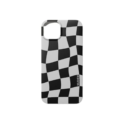 Nudient Thin Print iPhone 13 Checkered White/Black 1 st