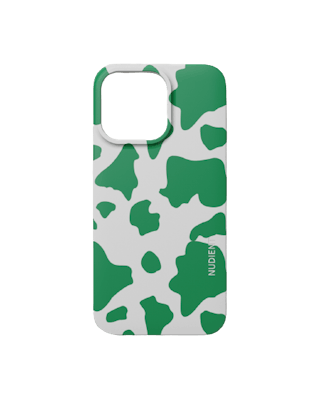 Nudient Thin Print Iphone 13 Pro Moo White/Green 1 stk