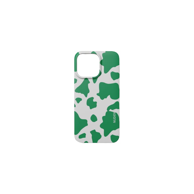 Nudient Thin Print Iphone 13 Pro Moo White/Green 1 stk