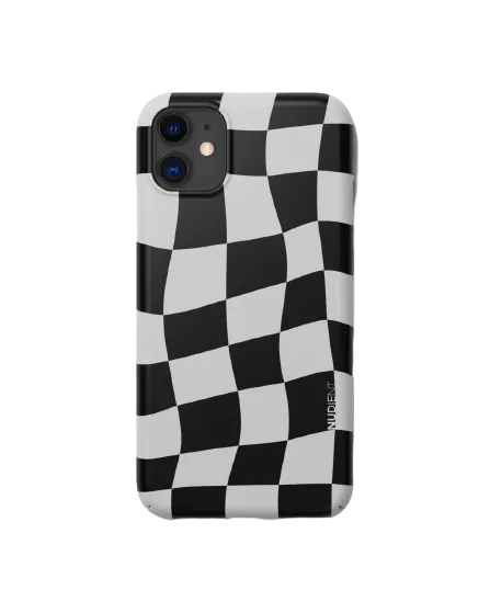 Nudient Thin Print iPhone 11 Checkered White/Black 1 pcs