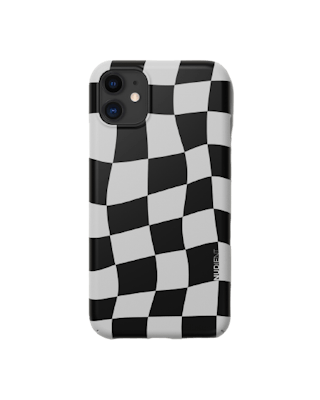 Nudient Thin Print iPhone 11 Checkered White/Black 1 kpl