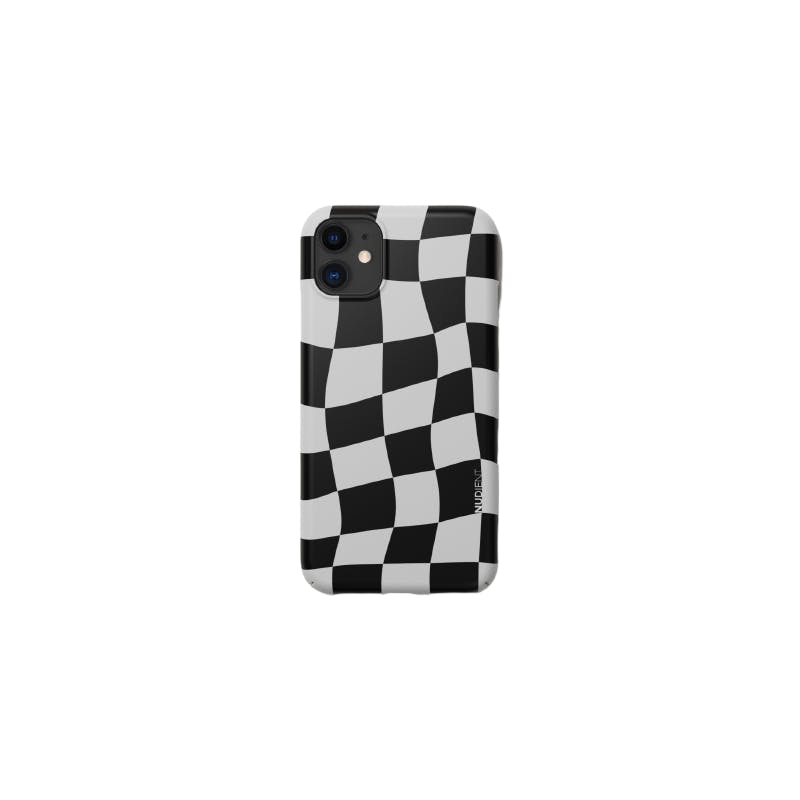 Nudient Thin Print iPhone 11 Checkered White/Black 1 stk