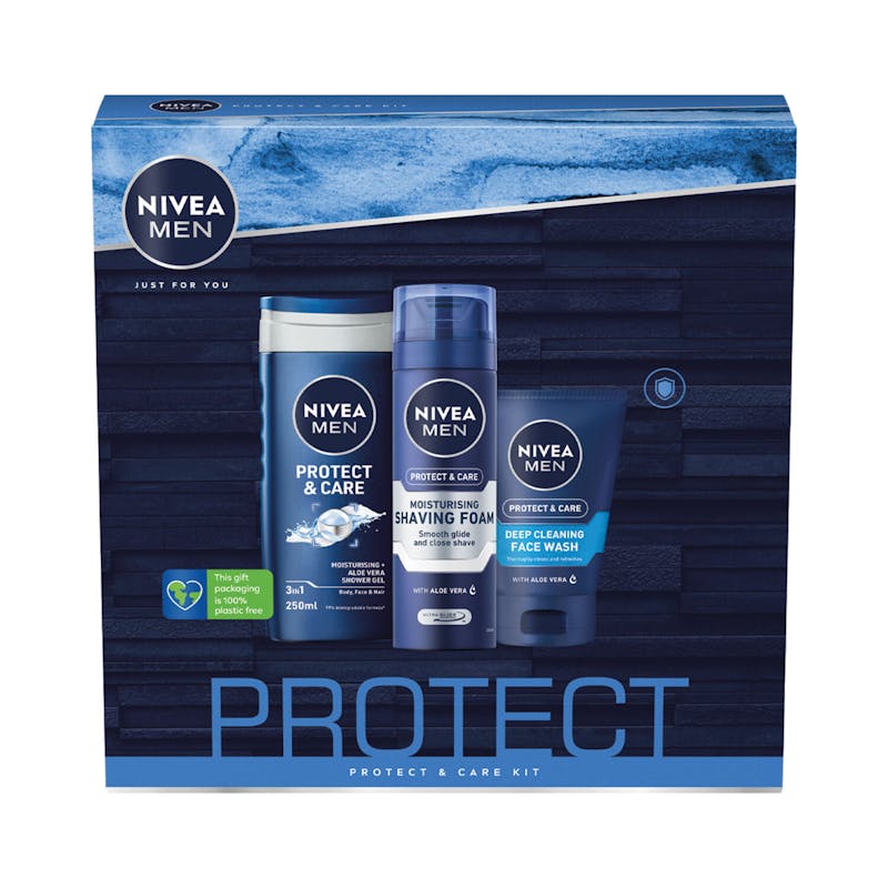 Nivea Men Protect &amp; Care Kit Set 100 ml + 200 ml + 250 ml