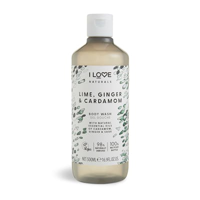 I Love Cosmetics Naturals Lime, Ginger &amp; Cardamon Body Wash 500 ml