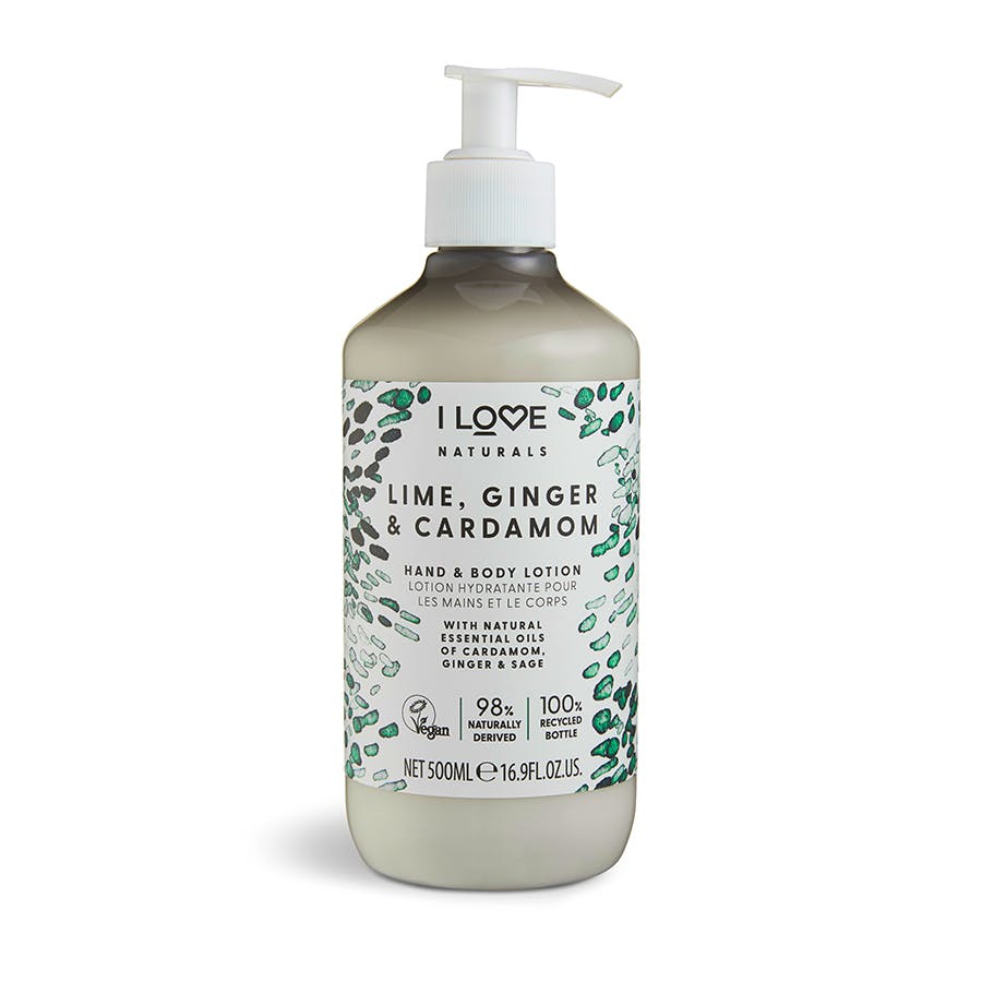I Love Cosmetics Naturals Lime, Ginger & Cardamon Hand & Body Lotion 500 ml