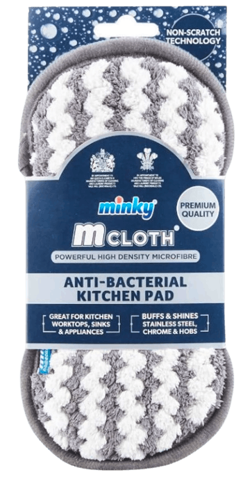 Pack Of 2 Minky Anti Bacterial Kitchen Cloths