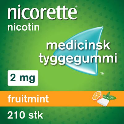 Nicorette Fruitmint Tyggegummi 2 mg 210 stk