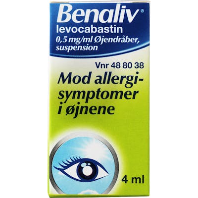 Benaliv Øjendråber 0,5 mg 4 ml