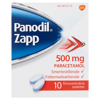 Panodil Zapp Tabletter 500 mg 10 stk